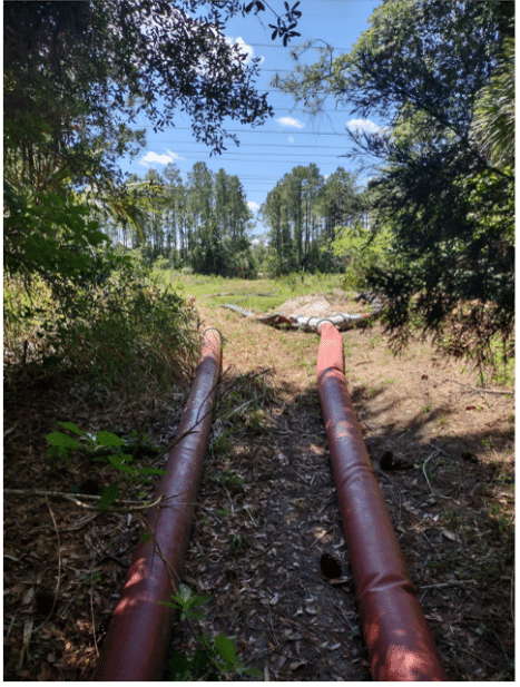 Construction site drainage in Flagler County, photo by Stephanie Hezel