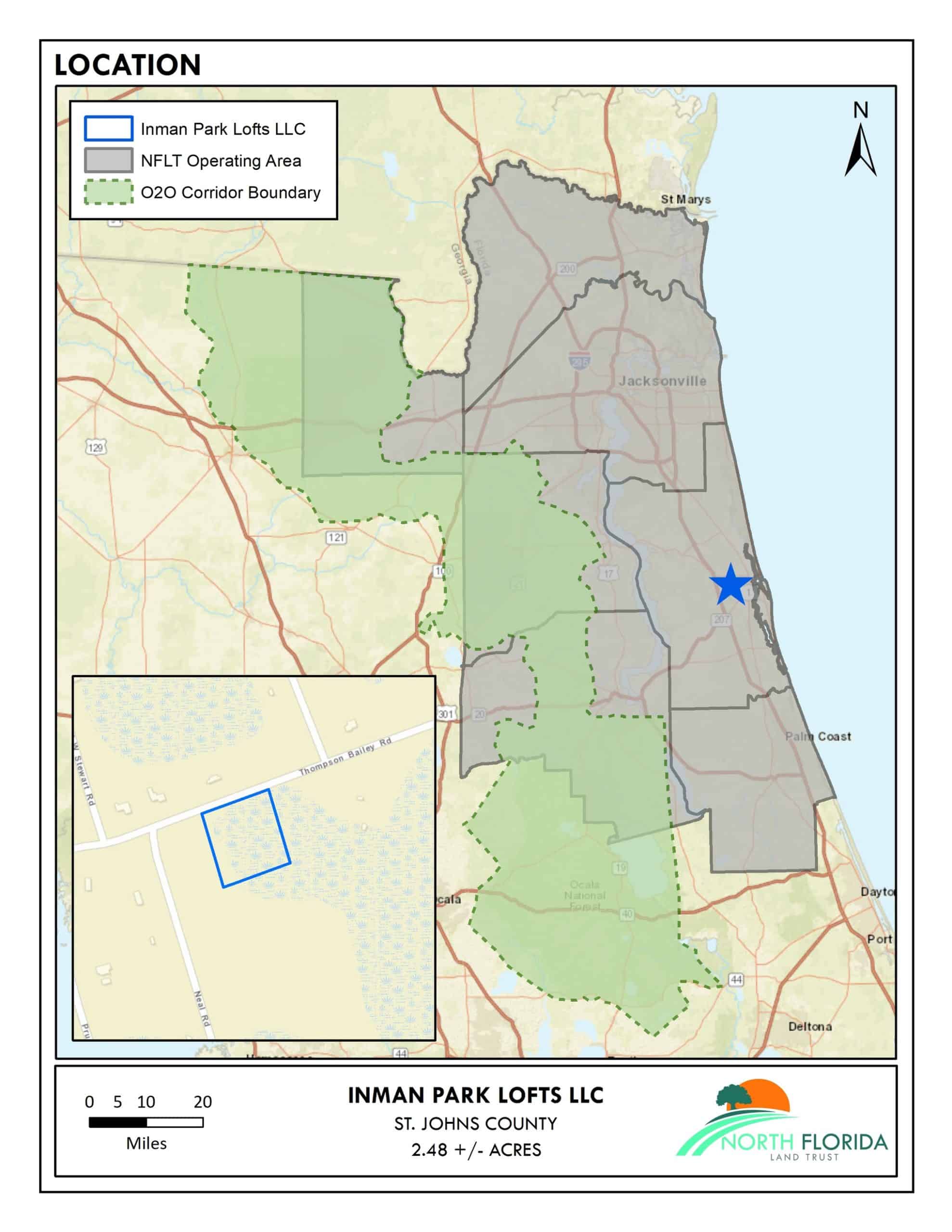 North Florida Land Trust has received a donation of 2.48acres of land